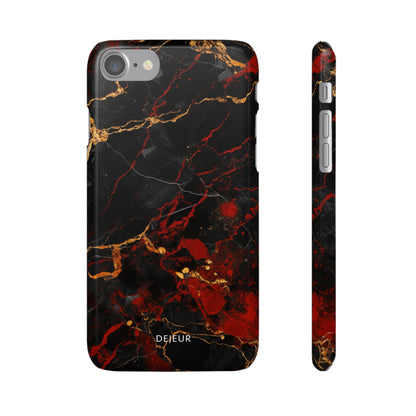 Dark Crimson Marble - iPhone Snap Case