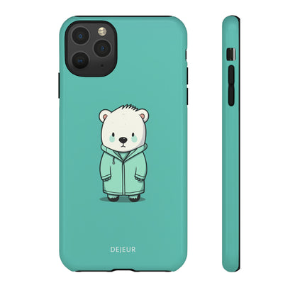 Aqua Coat Bear - iPhone Tough Case