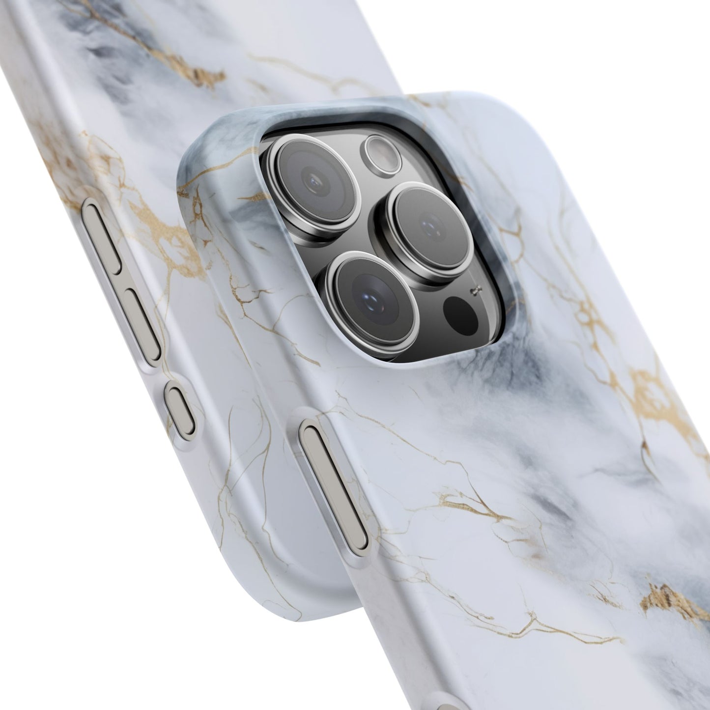 White Gold Marble - iPhone Snap Case
