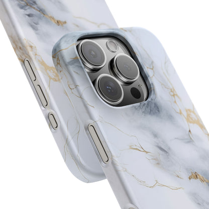 White Gold Marble - iPhone Snap Case