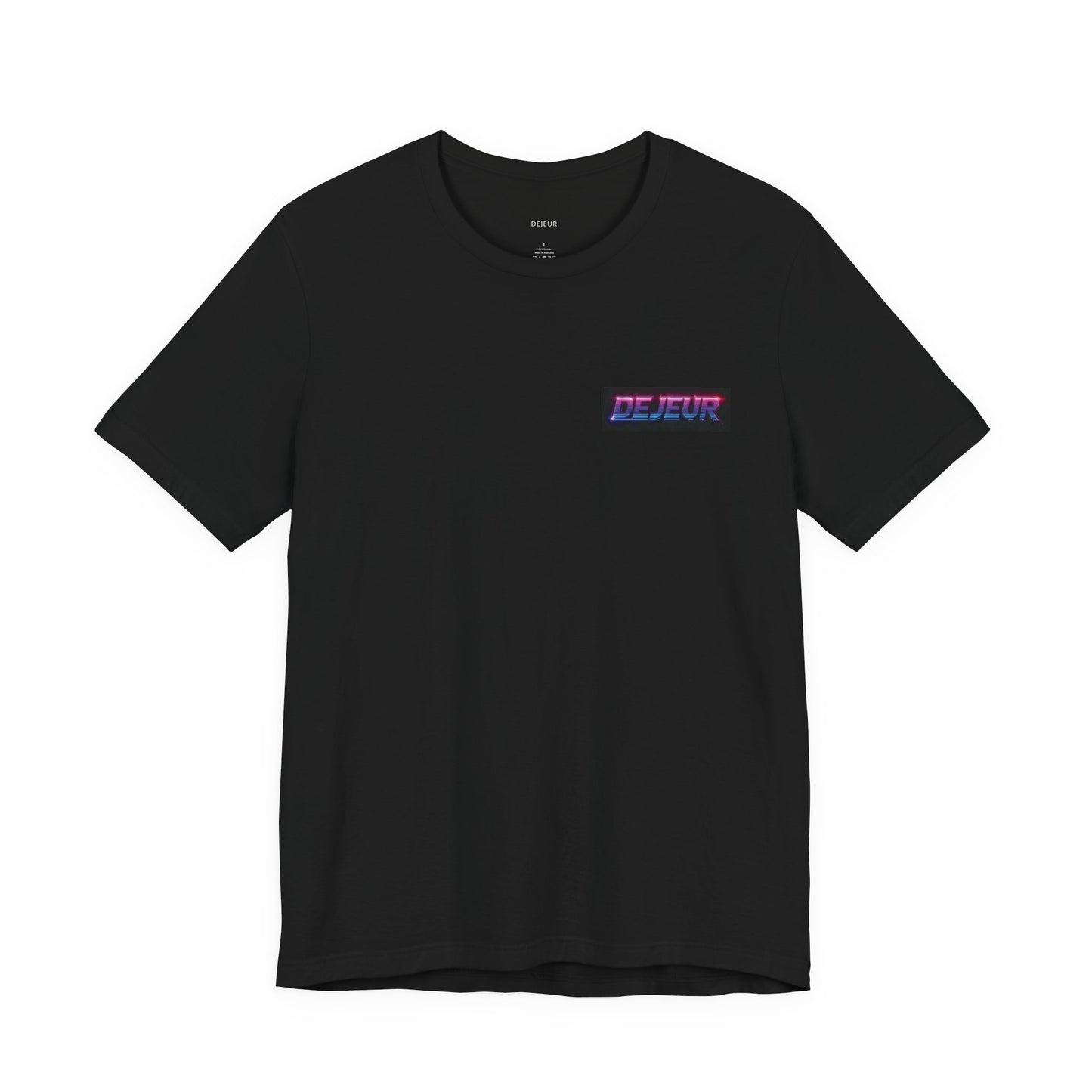 Dejeur Digital Neon Synthwave Logo - T-Shirt