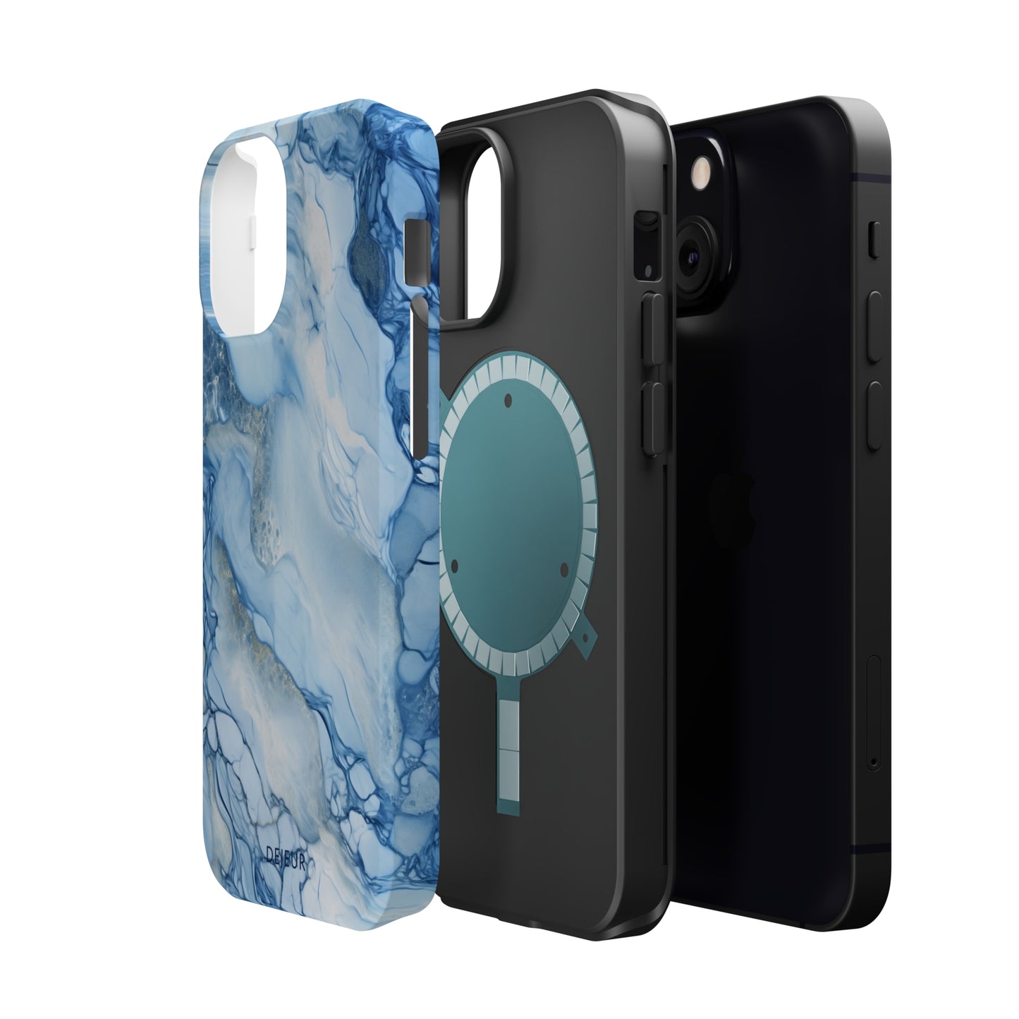 Sky Blue Marble - iPhone MagSafe Tough Case