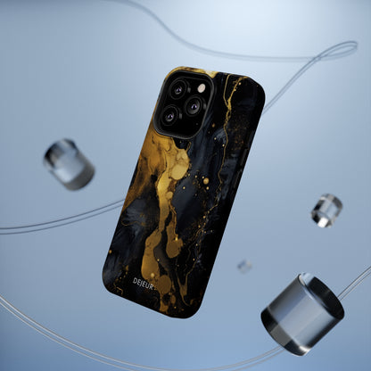 Metallic Gold Dark Marble - iPhone MagSafe Tough Case