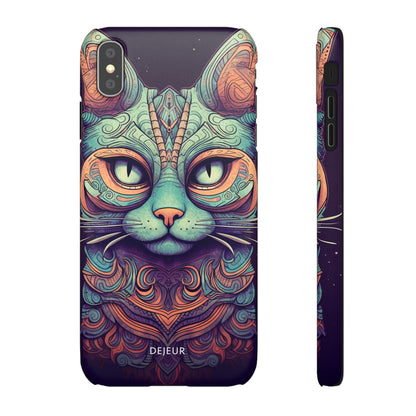 Intricate Aqua Cat - iPhone Snap Case