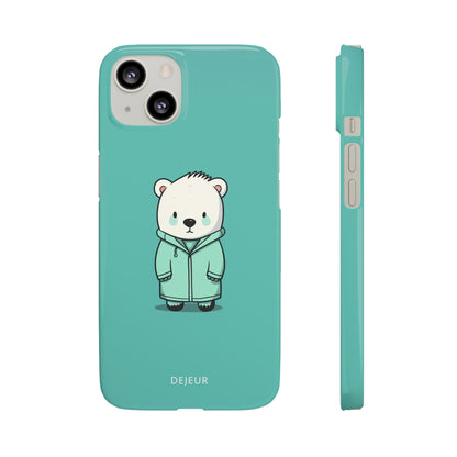 Aqua Coat Bear - iPhone Snap Case