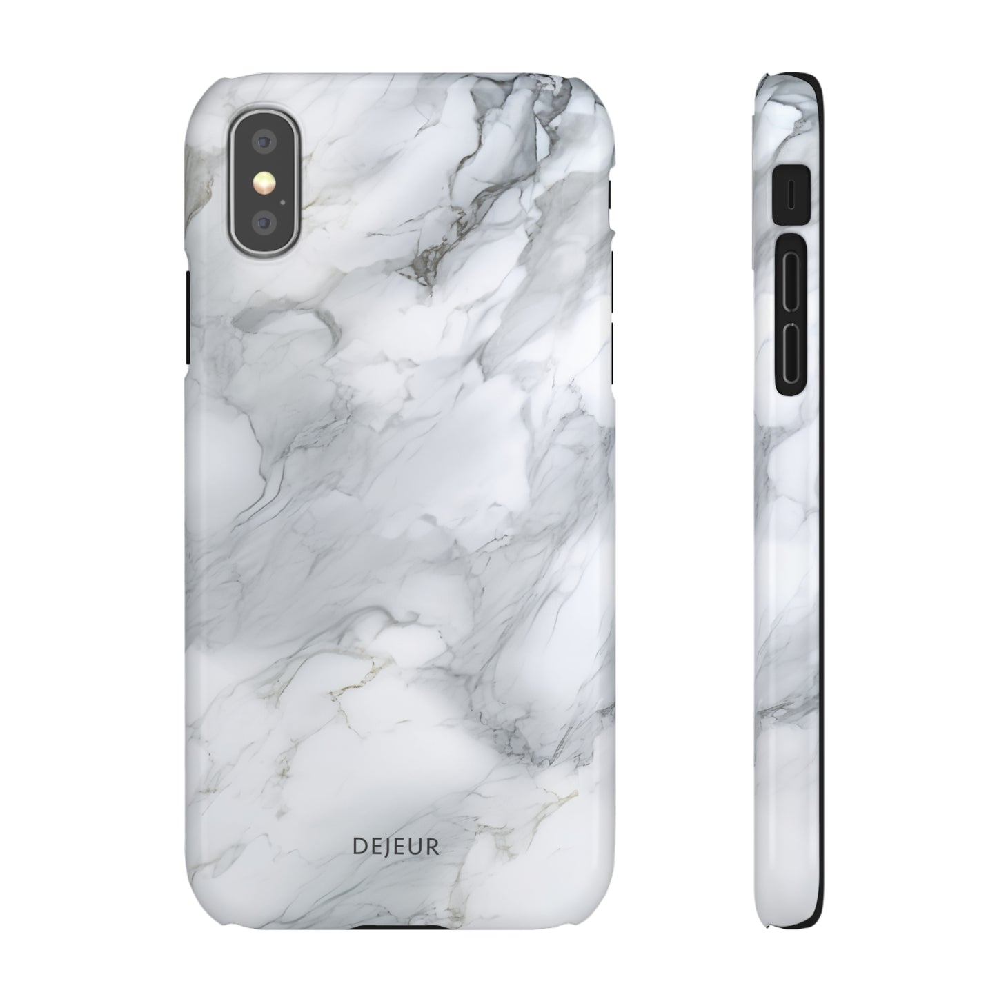 Platinum Silver Marble - iPhone Snap Case