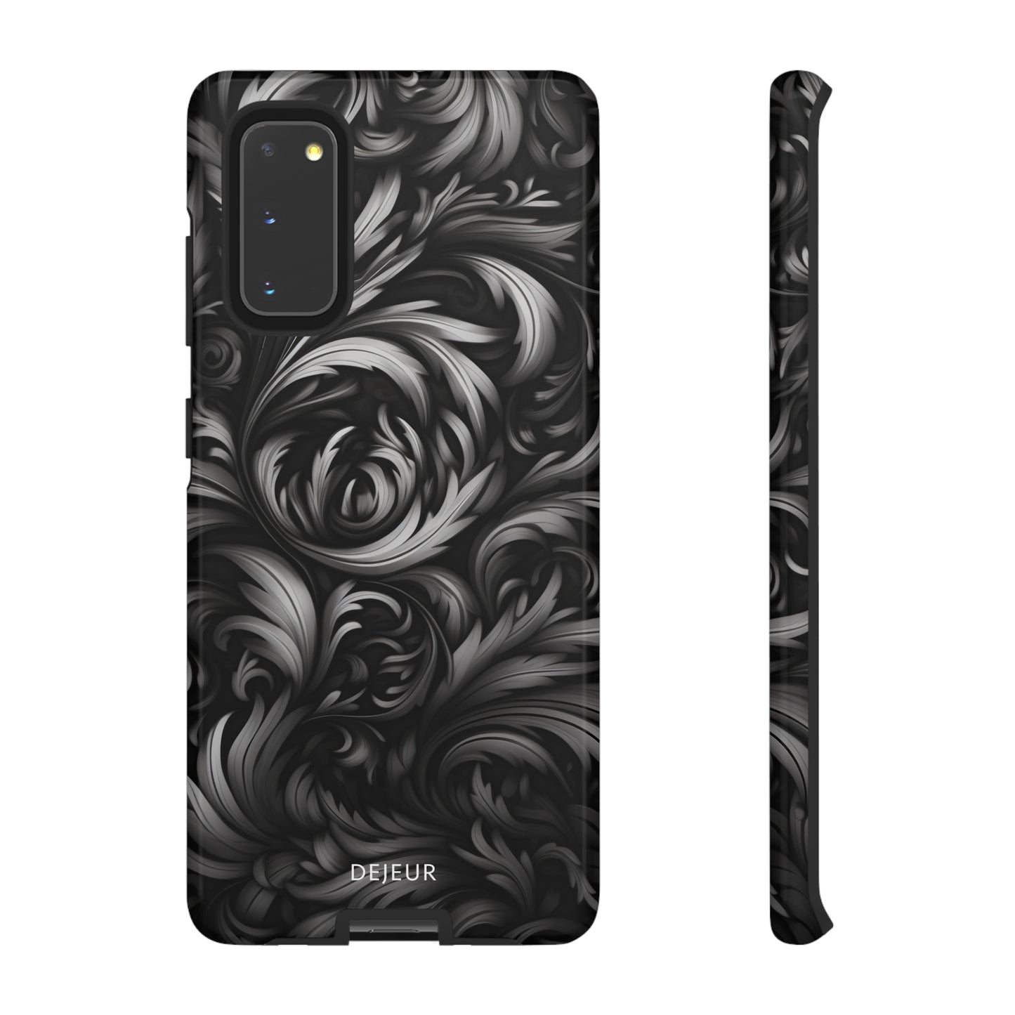 Dark Grey Floral - Samsung Galaxy Tough Case