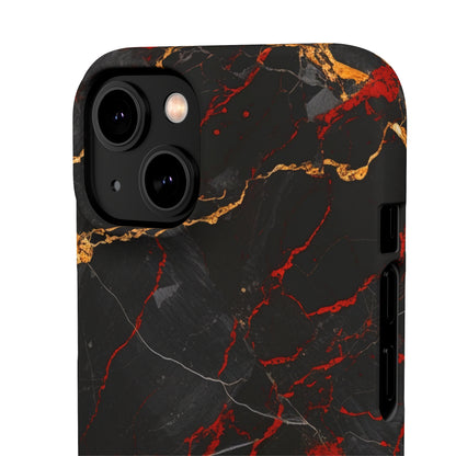 Dark Crimson Marble - iPhone Snap Case