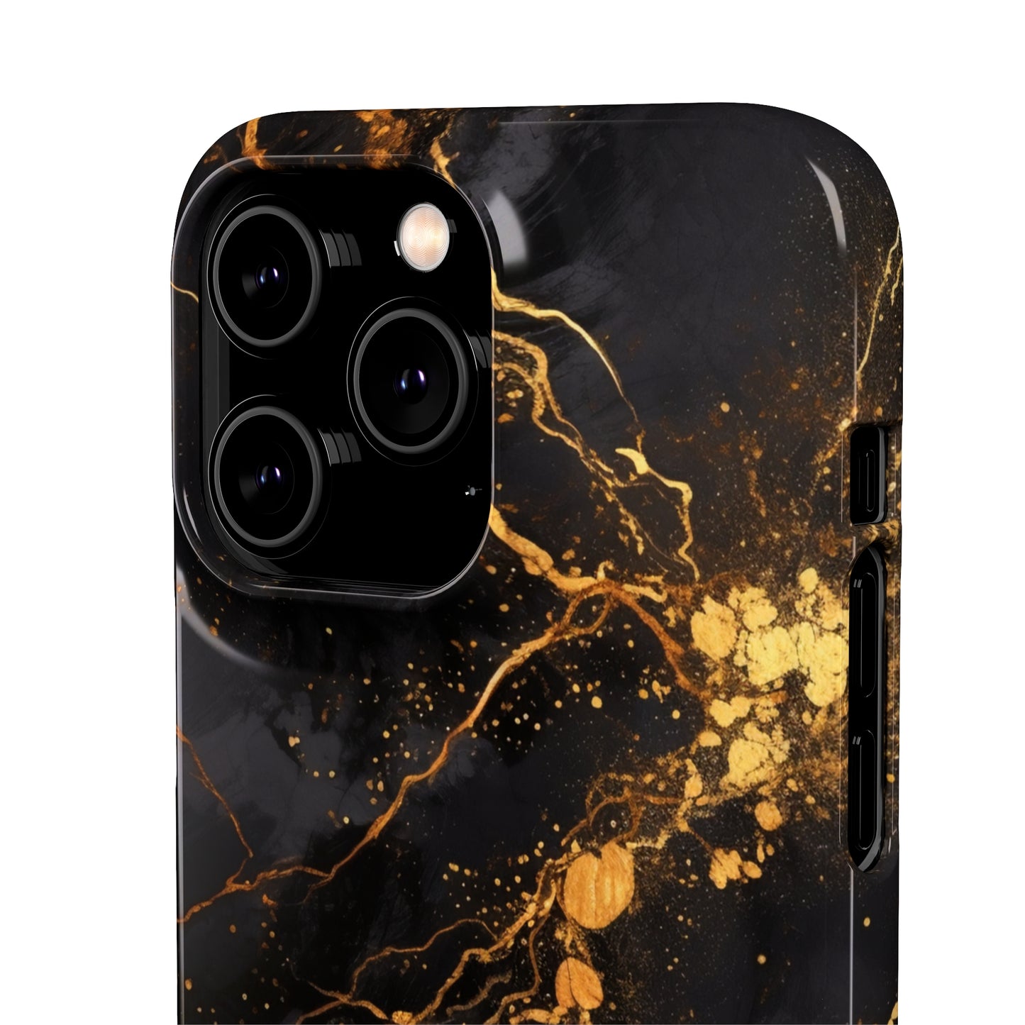 Dark Gold Amber Marble - iPhone Snap Case