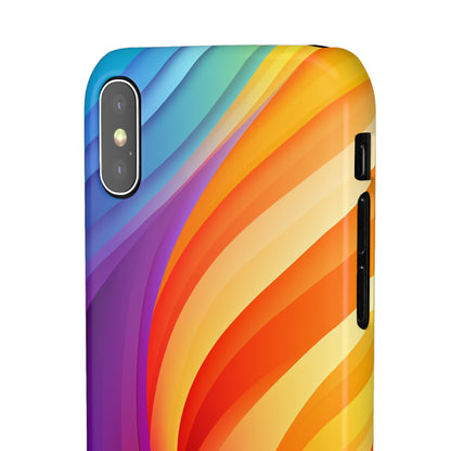 Rainbow Waves - iPhone Snap Case