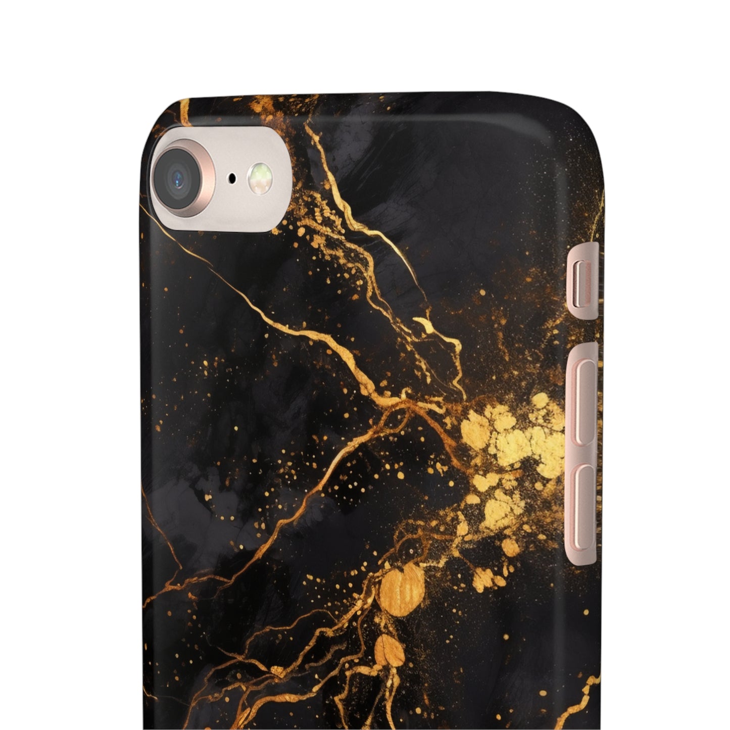 Dark Gold Amber Marble - iPhone Snap Case