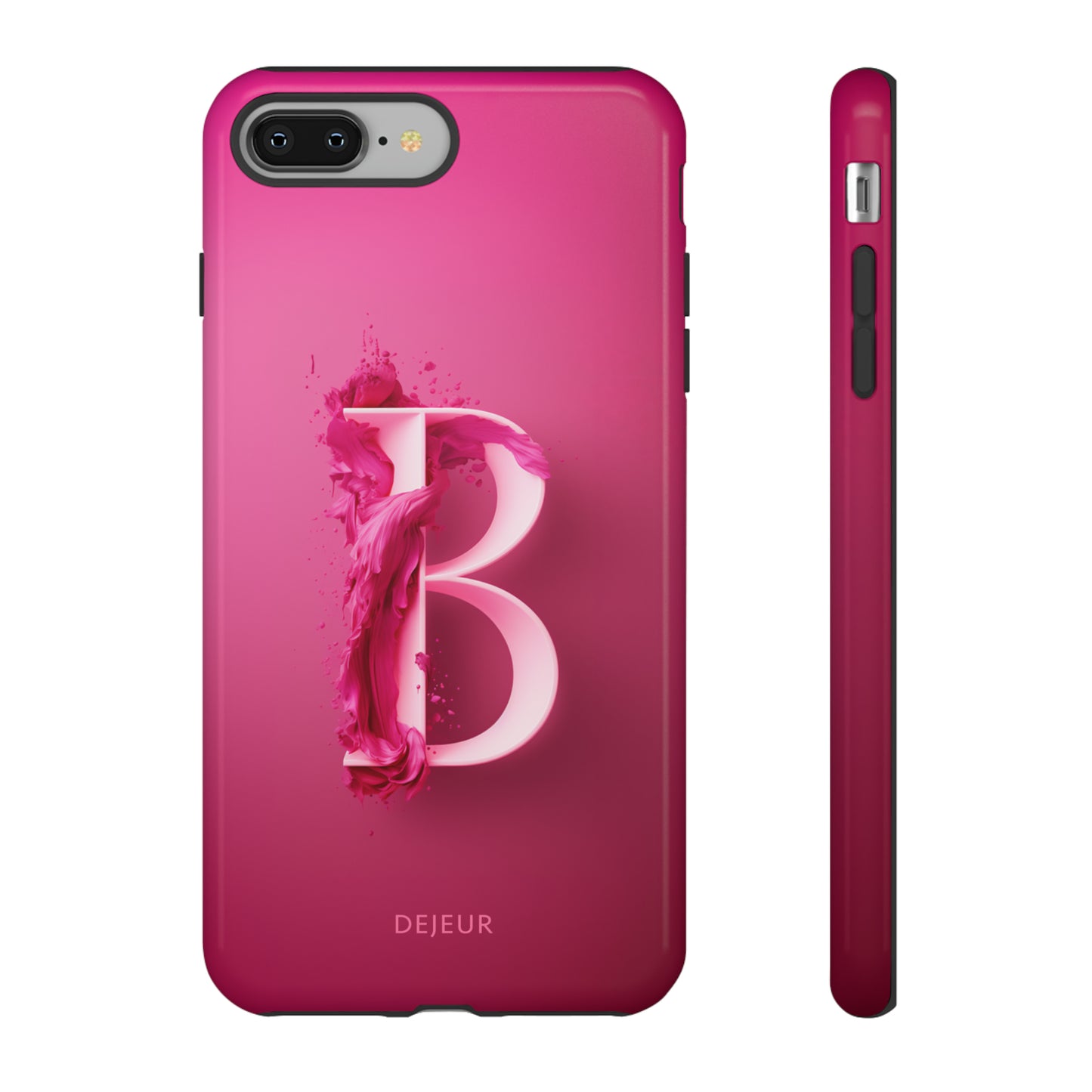 B Hot Pink Splash - iPhone Tough Case