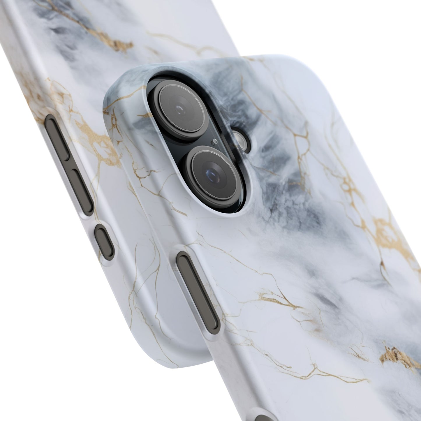 White Gold Marble - iPhone Snap Case