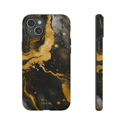 Gold & Black Marble - iPhone Tough Case