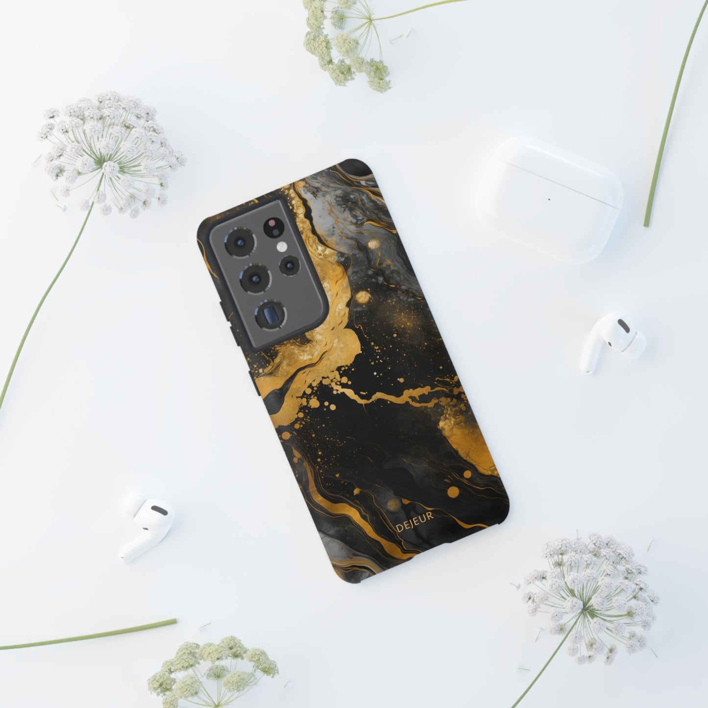 Gold & Black Marble - Samsung Galaxy Tough Case