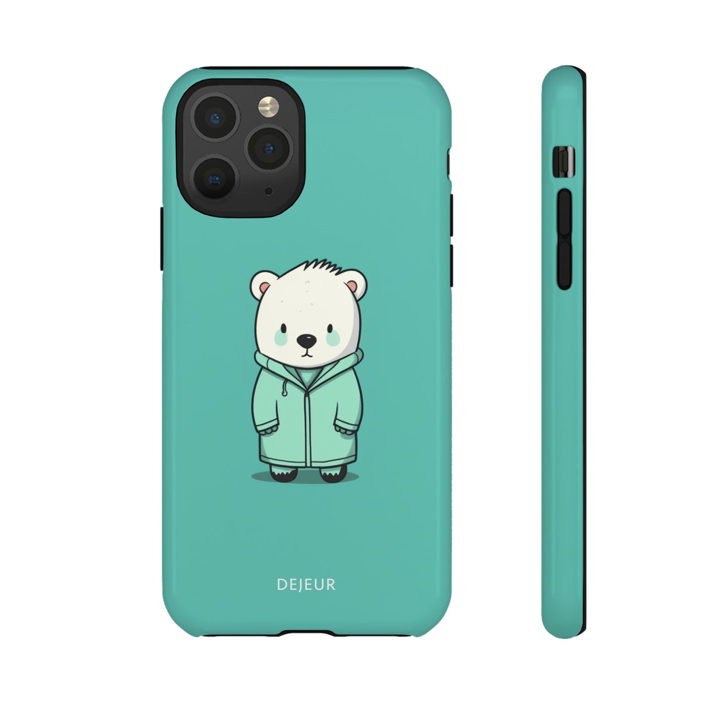 Aqua Coat Bear - iPhone Tough Case