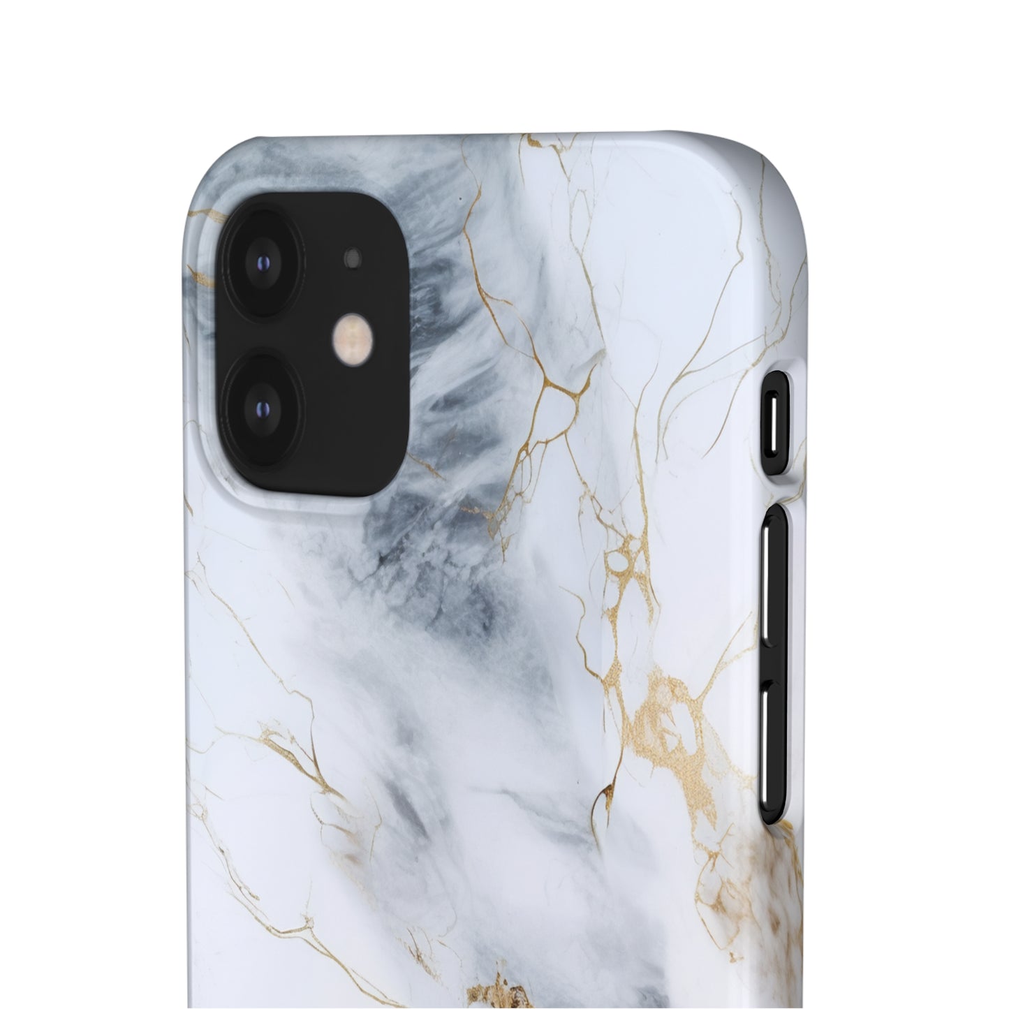 White Gold Marble - iPhone Snap Case