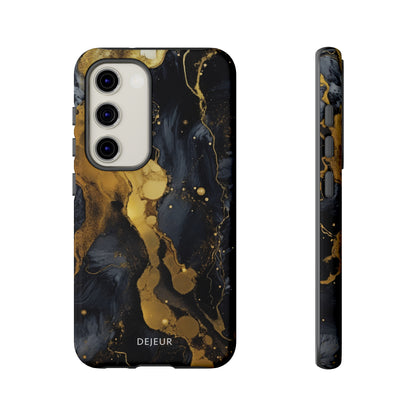 Metallic Gold Dark Marble - Samsung Galaxy Tough Case