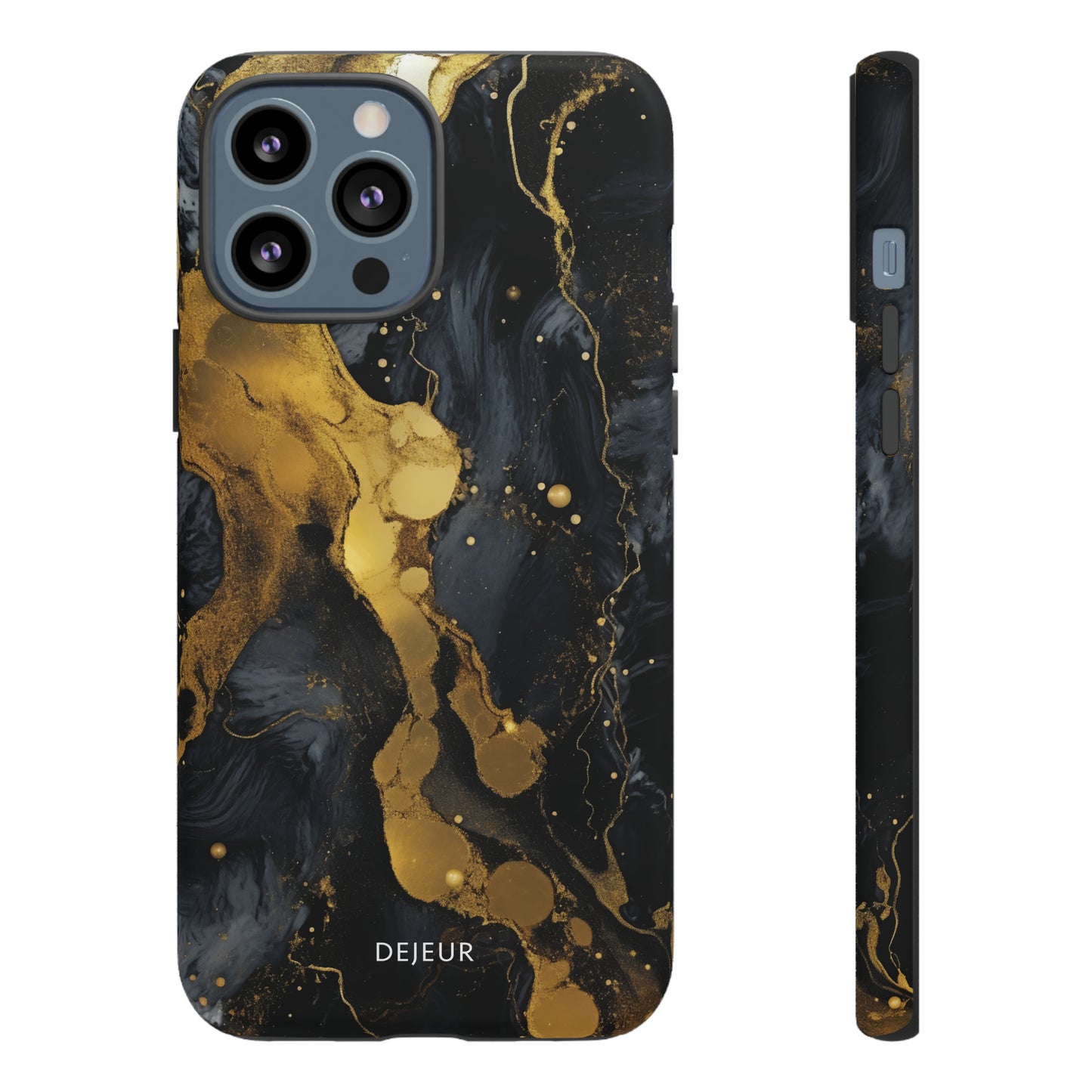 Metallic Gold Dark Marble - iPhone Tough Case