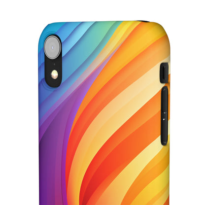 Rainbow Waves - iPhone Snap Case