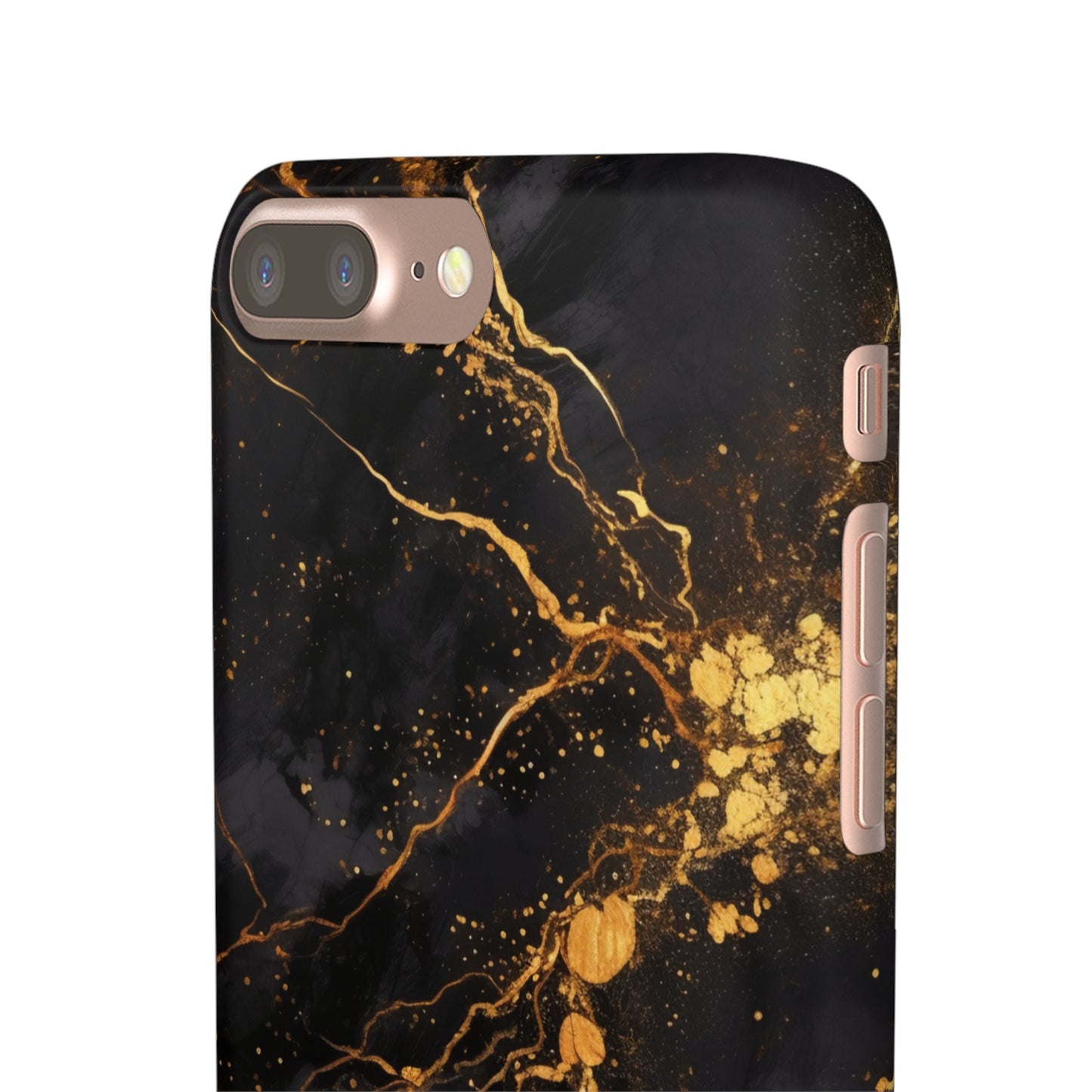 Dark Gold Amber Marble - iPhone Snap Case