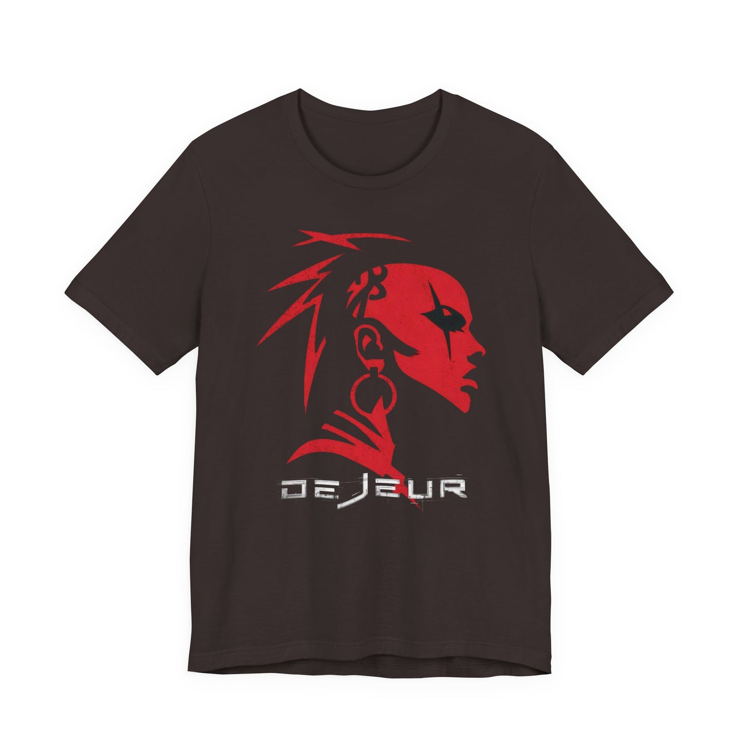 Minimalist Red Punk Woman - T-Shirt