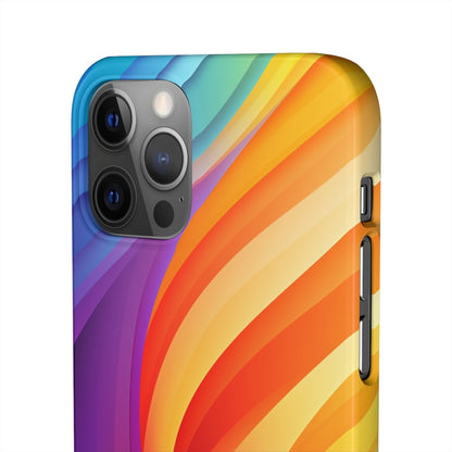 Rainbow Waves - iPhone Snap Case