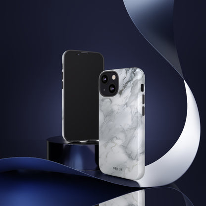 Platinum Silver Marble - iPhone Tough Case