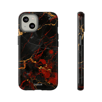 Dark Crimson Marble - iPhone Tough Case