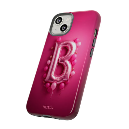 B Magenta Pink Balloons - iPhone Tough Case