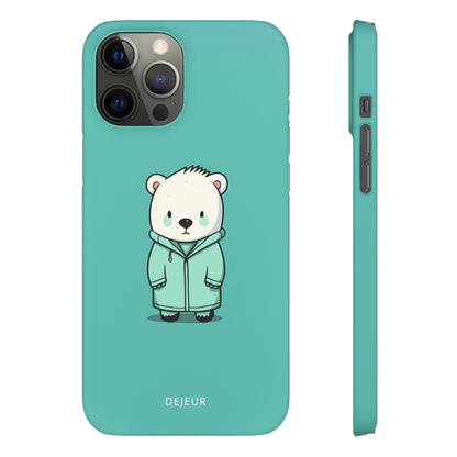 Aqua Coat Bear - iPhone Snap Case