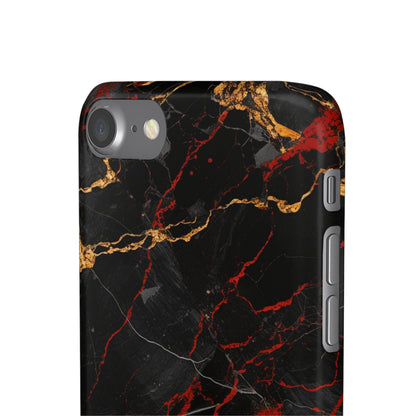 Dark Crimson Marble - iPhone Snap Case