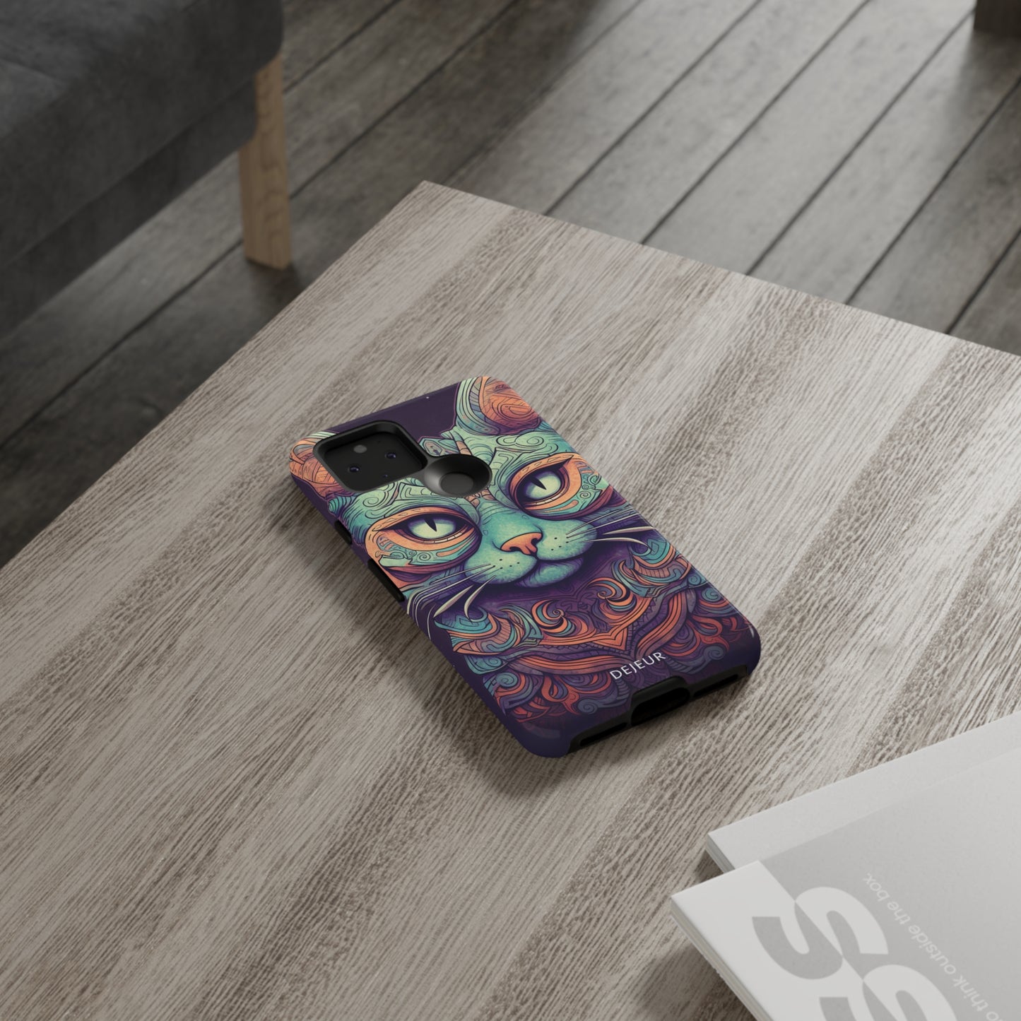 Intricate Aqua Cat - Google Pixel Tough Case