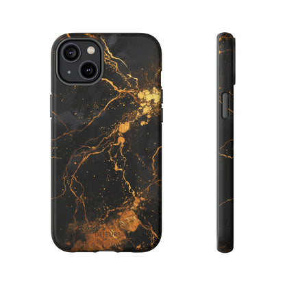 Dark Gold Amber Marble - iPhone Tough Case