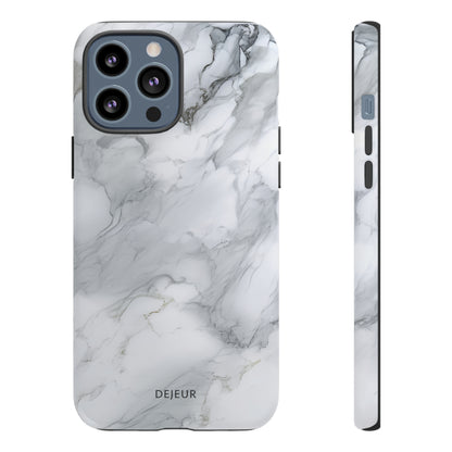 Platinum Silver Marble - iPhone Tough Case