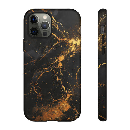 Dark Gold Amber Marble - iPhone Tough Case