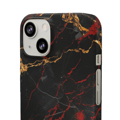 Dark Crimson Marble - iPhone Snap Case