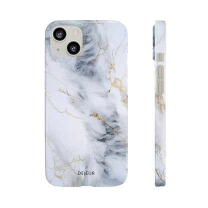 White Gold Marble - iPhone Snap Case