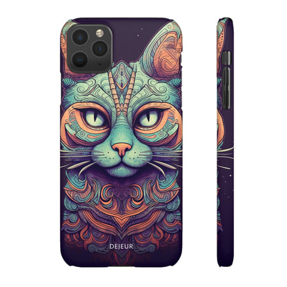 Intricate Aqua Cat - iPhone Snap Case