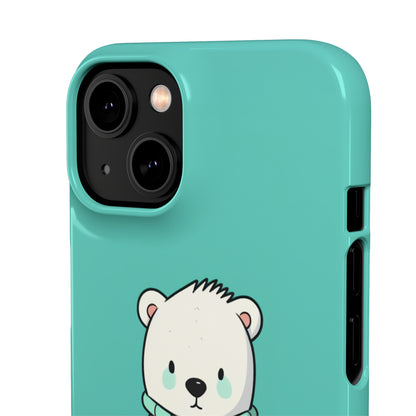 Aqua Coat Bear - iPhone Snap Case