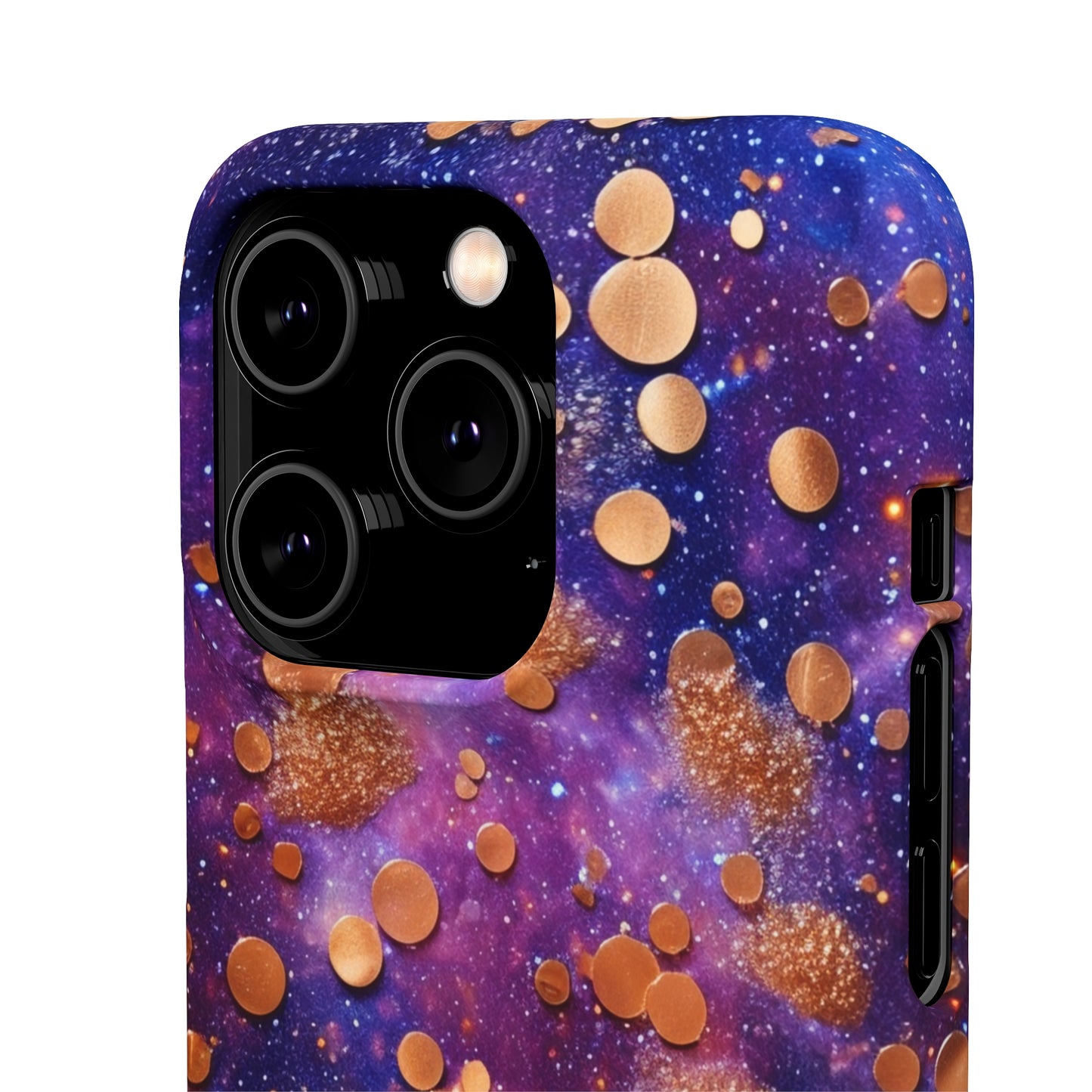 Cosmic Glitter Circles - iPhone Snap Case