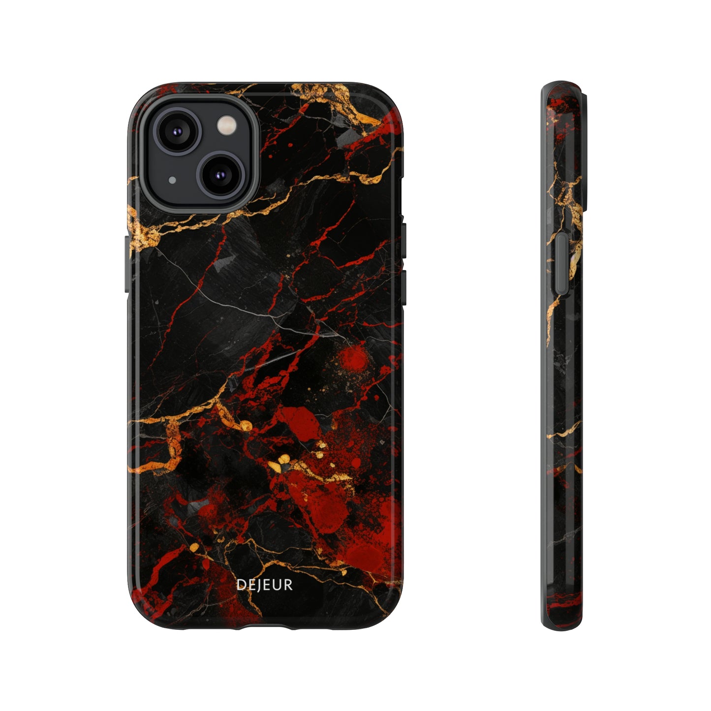 Dark Crimson Marble - iPhone Tough Case
