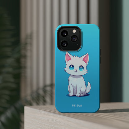 Blue Eyed Cutey Cat - iPhone MagSafe Tough Case