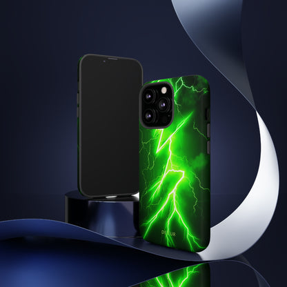 Neon Green Lightning - iPhone Tough Case