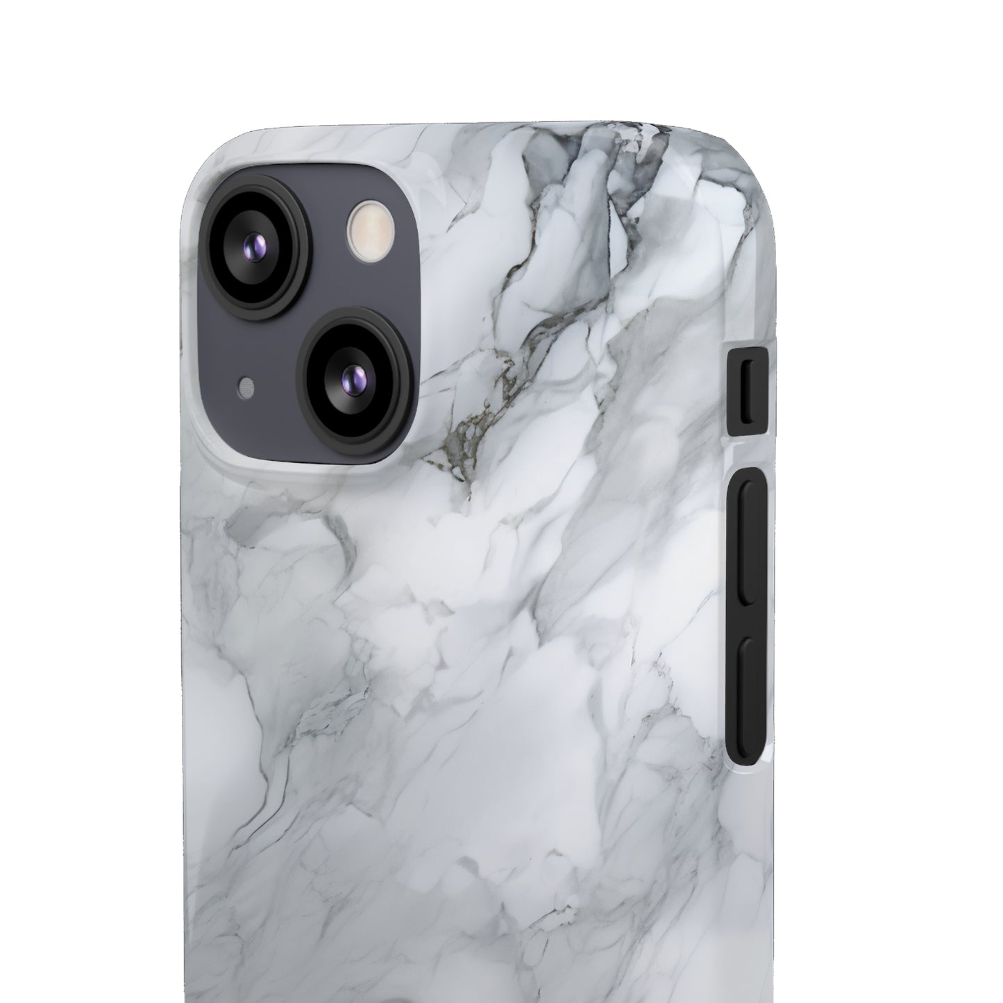 Platinum Silver Marble - iPhone Snap Case