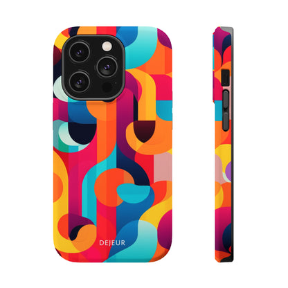 Curved Abstract Shapes - iPhone MagSafe Tough Case