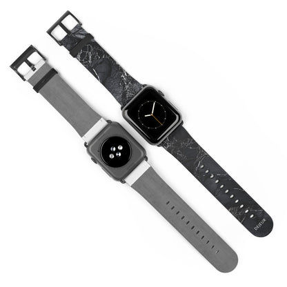 Night Marble - Leather Apple Watch Band