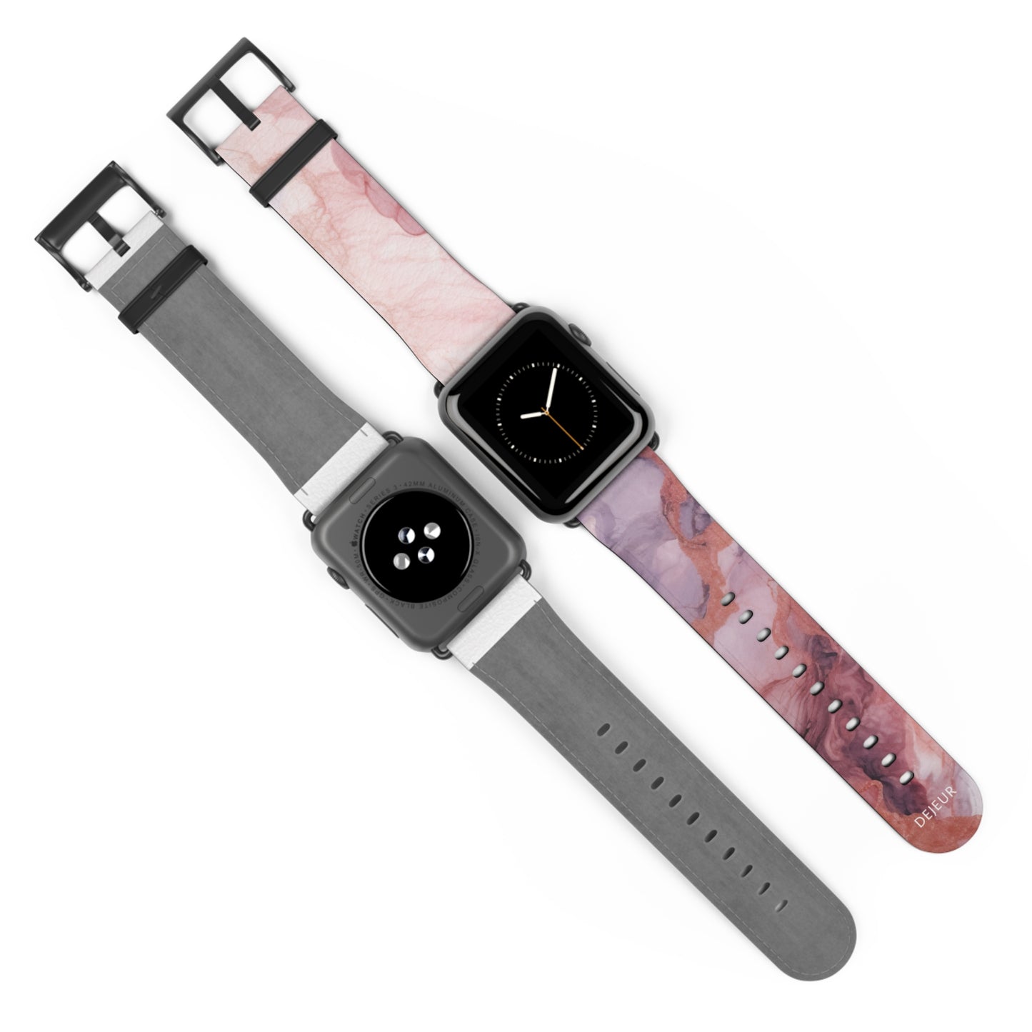 Royal Purple Marble - Leather Apple Watch Band