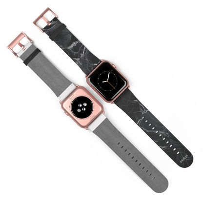 Dark Marble - Leather Apple Watch Band