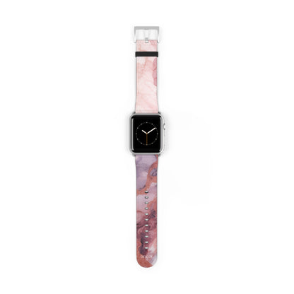 Royal Purple Marble - Leather Apple Watch Band